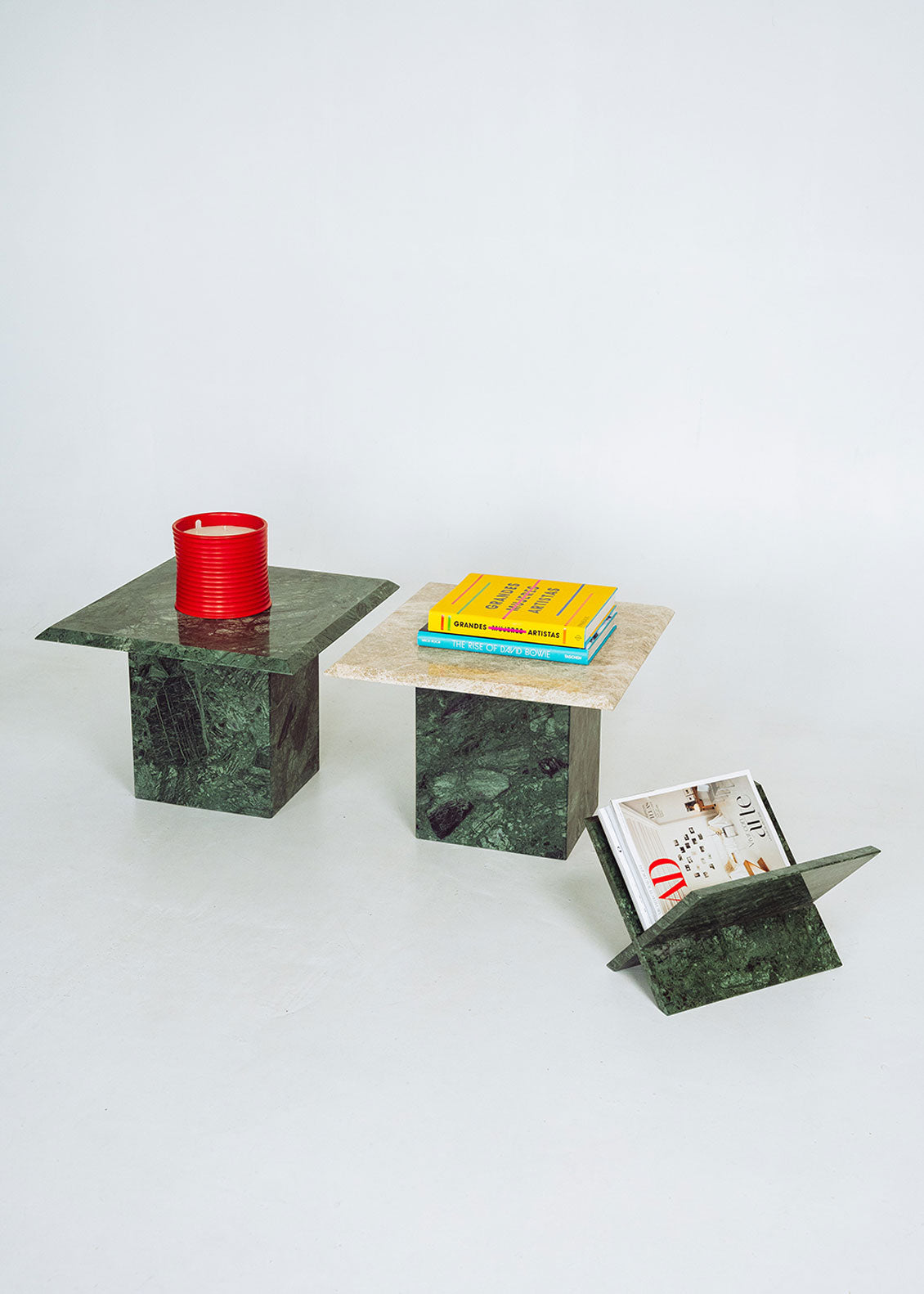 Mesa de apoyo en mármol verde - Canica Collections