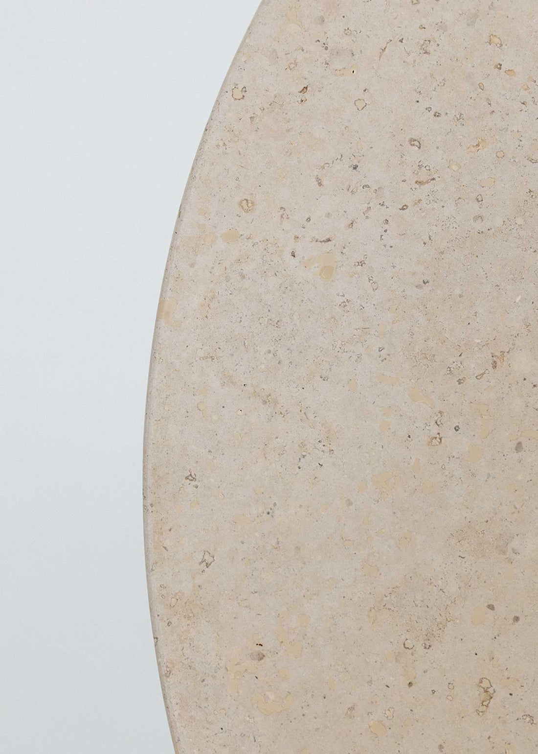 Iron and limestone side table