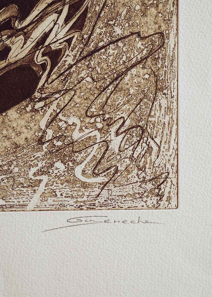 Obra gráfica original numerada y firmada a mano por la artista Chari Goyeneche.