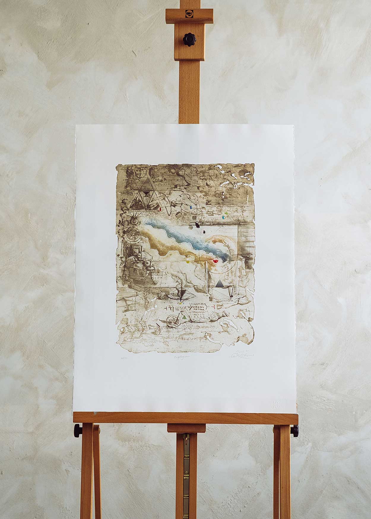 Obra gráfica original numerada y firmada a mano por el artista Islampur Monir.