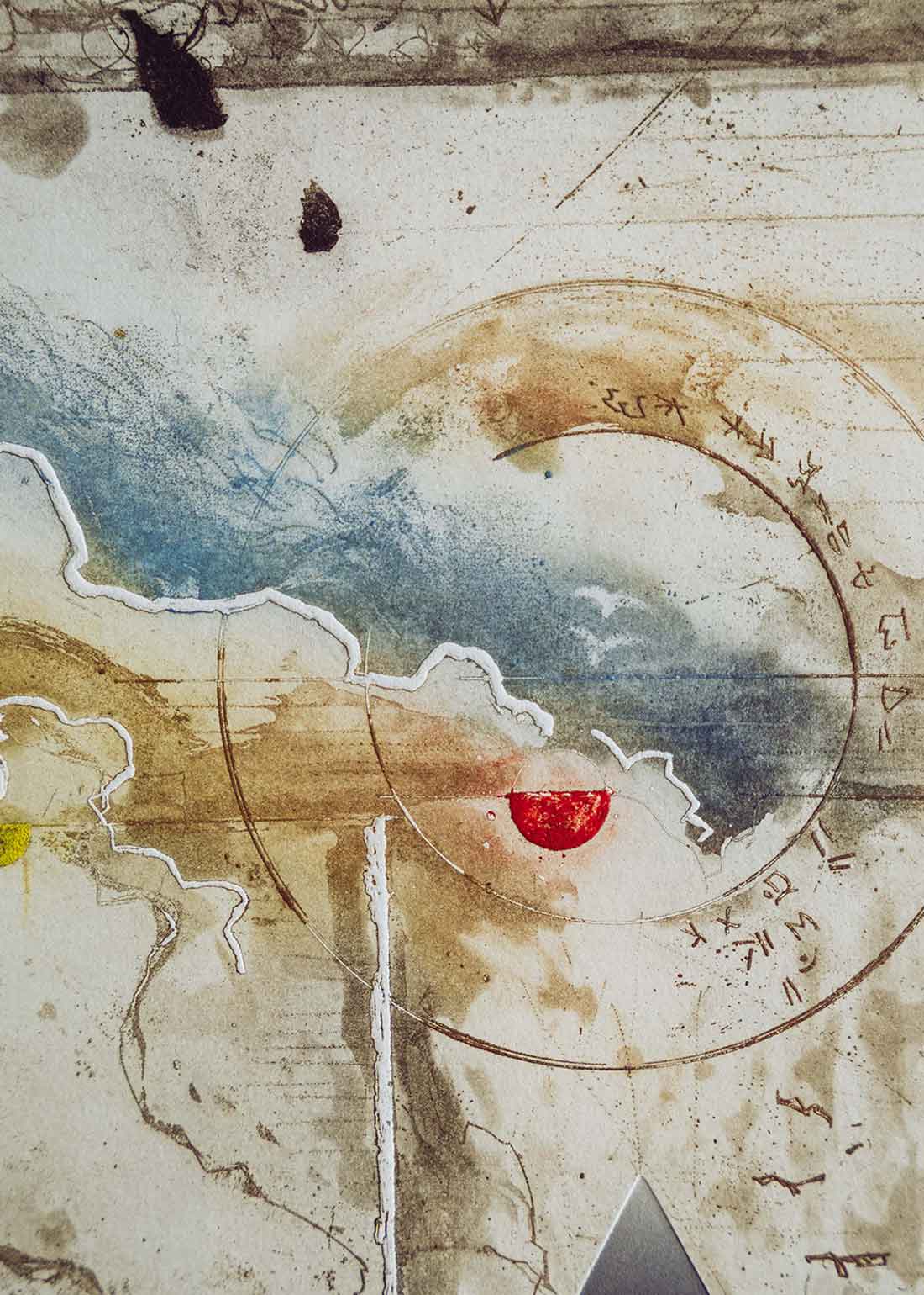 Obra gráfica original numerada y firmada a mano por el artista Islampur Monir.