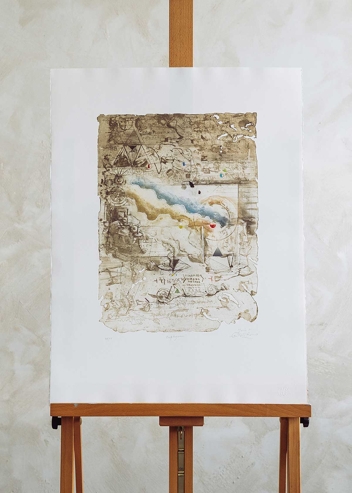 Obra gráfica original numerada y firmada a mano por el artista Islampur Monir.