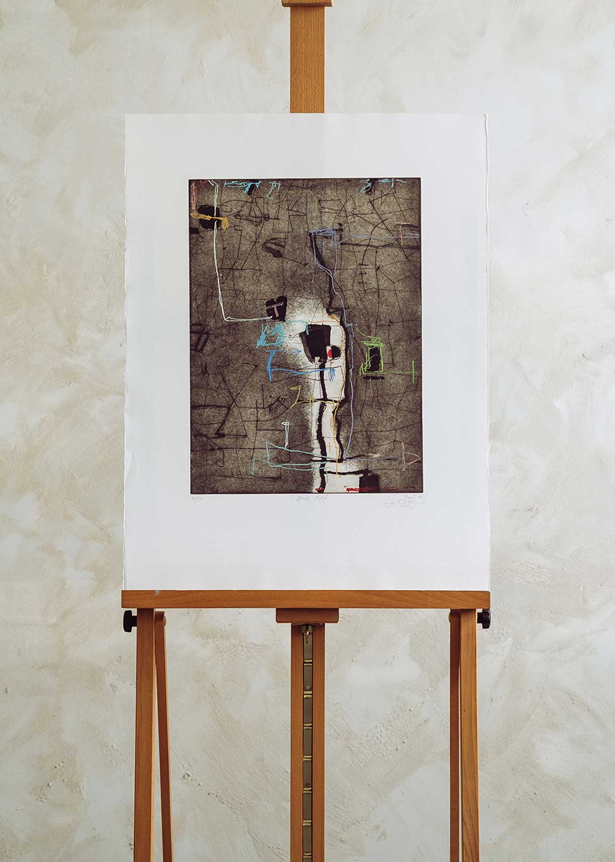 Obra gráfica original numerada y firmada a mano por el artista Islampur Monir.