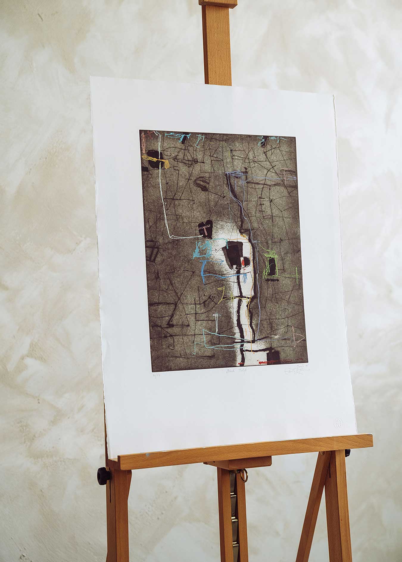 Obra gráfica original numerada y firmada a mano por el artista Islampur Monir.