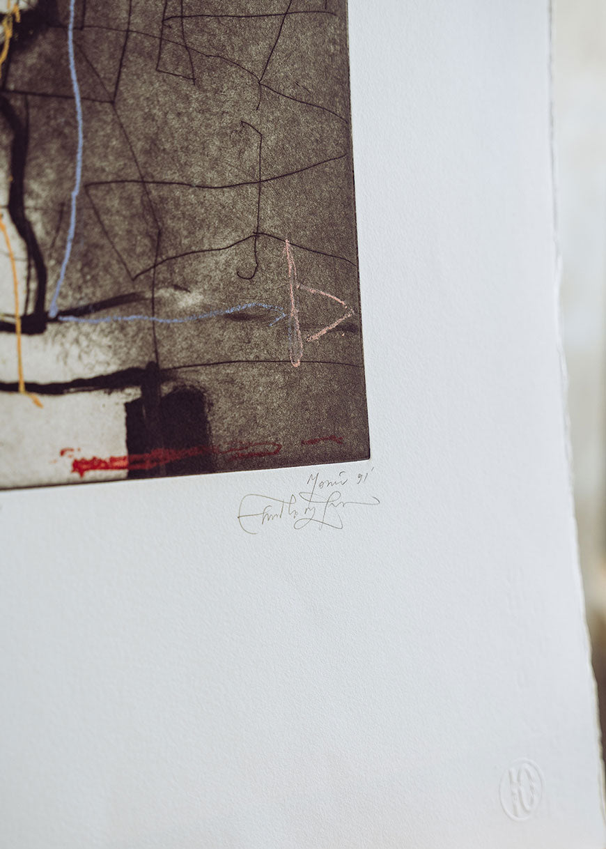 Obra gráfica original numerada y firmada a mano por el artista Islampur Monir.