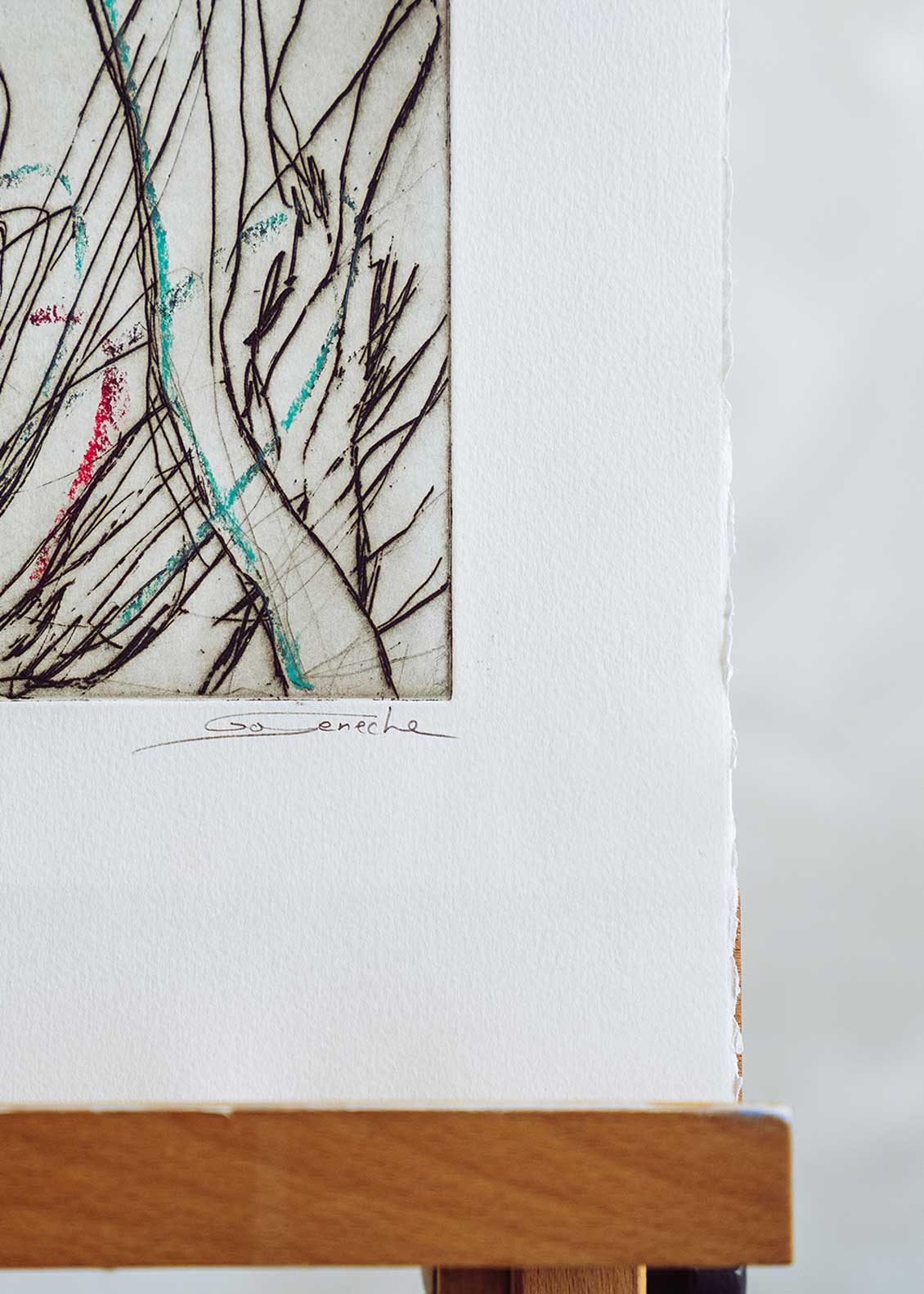 Obra gráfica original numerada y firmada a mano por la artista Chari Goyeneche.