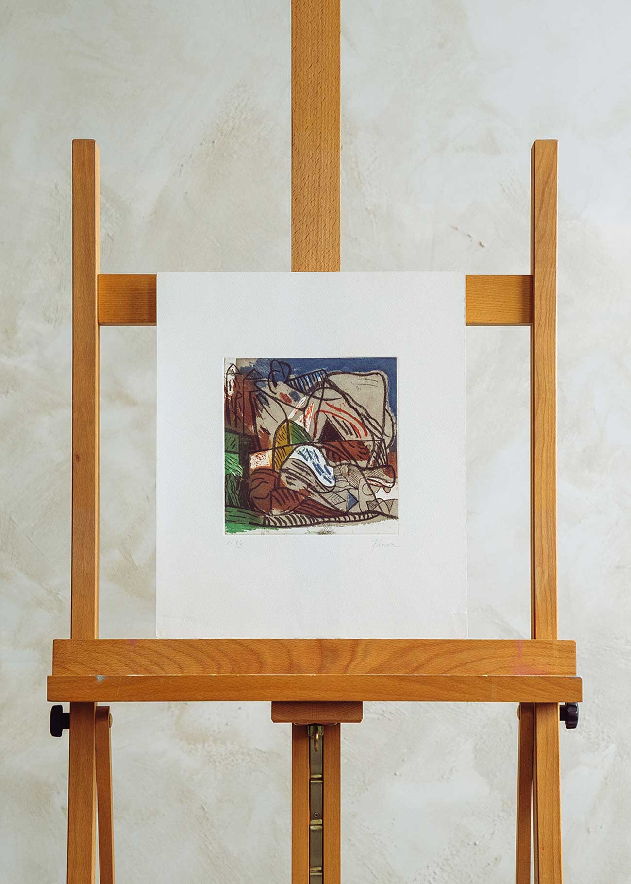 Obra gráfica original numerada y firmada a mano por el artista Isidro Parra.