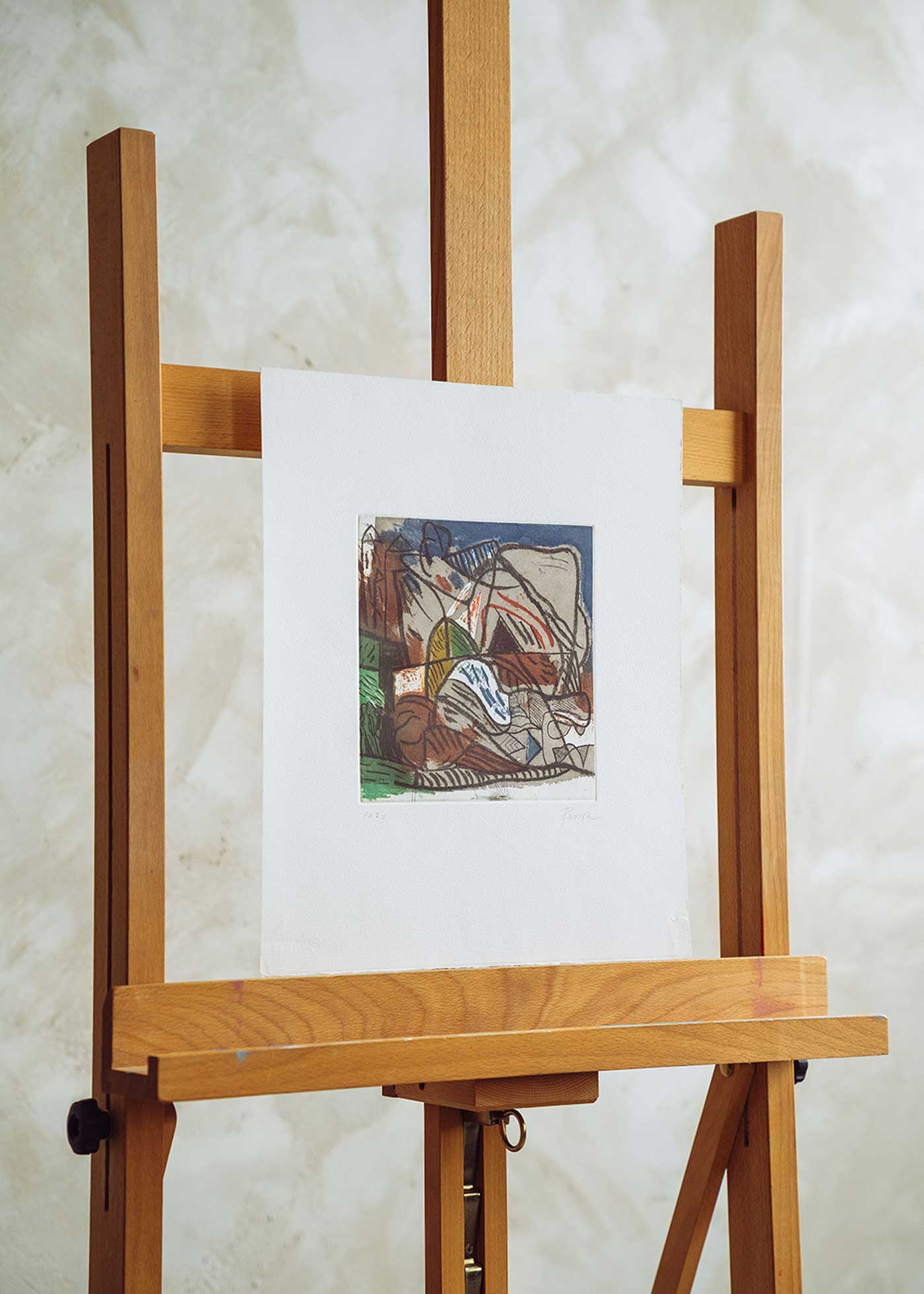 Obra gráfica original numerada y firmada a mano por el artista Isidro Parra.