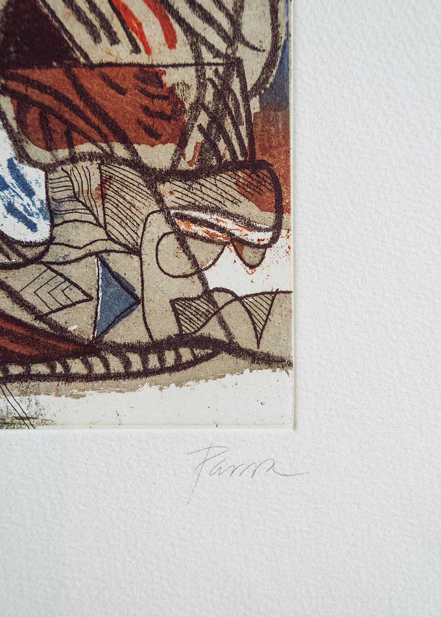 Obra gráfica original numerada y firmada a mano por el artista Isidro Parra.