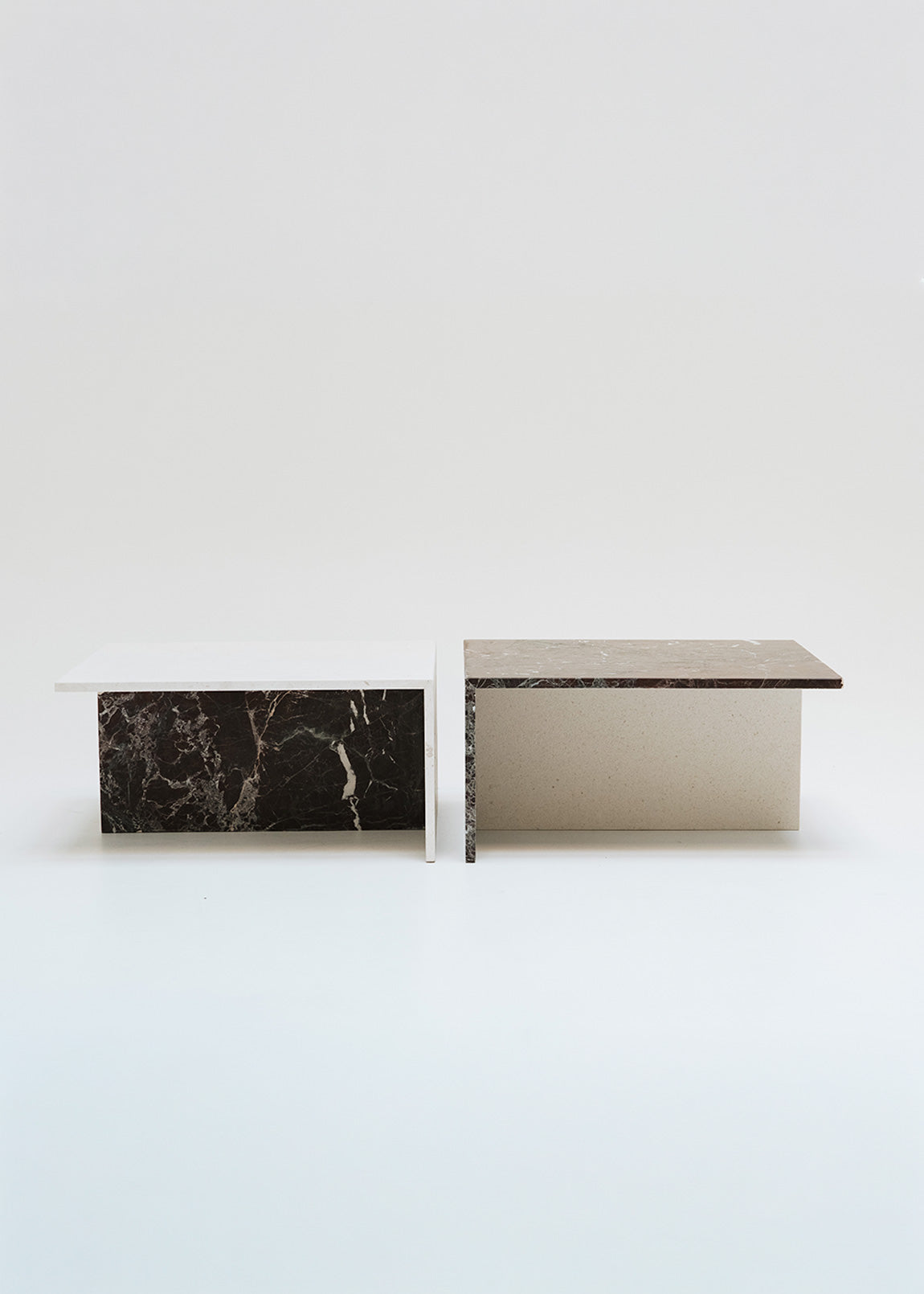 Mesa de centro de Rosso lepanto y caliza