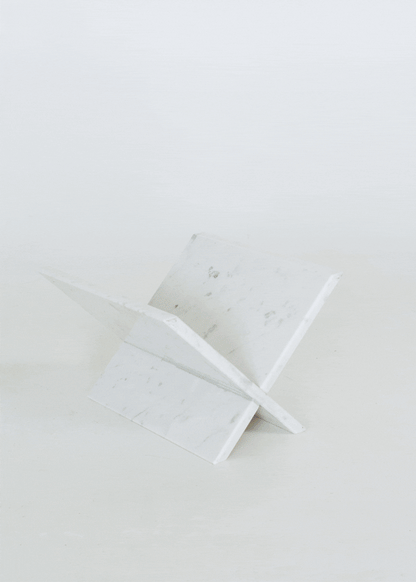 White marble magazine rack