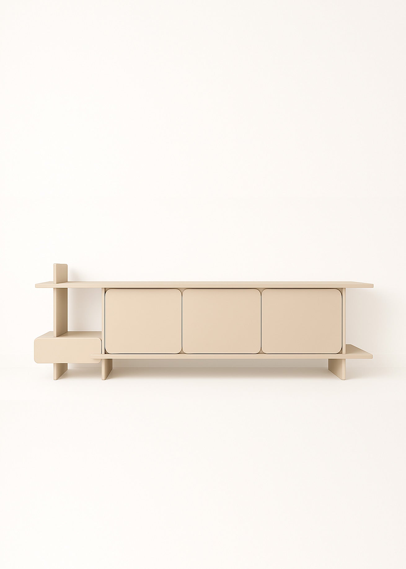 Aparador de madera lacada con puertas