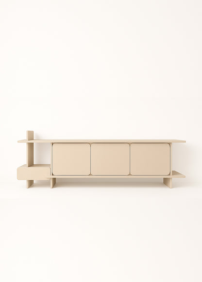Aparador de madera lacada con puertas