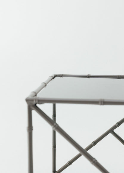 Mirrored side table