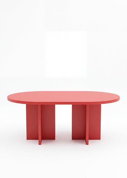 Mesa de comedor lacada en alto brillo