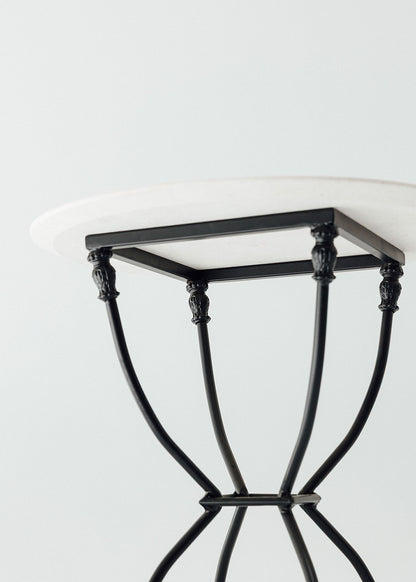 Limestone side table