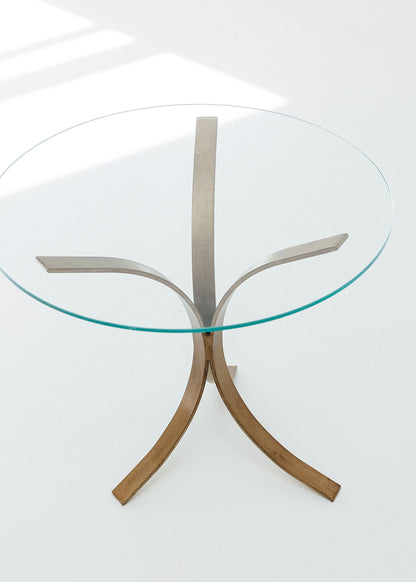 Glass side table