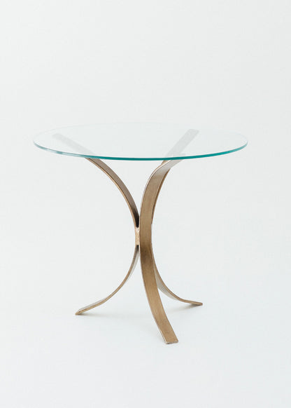 Glass side table