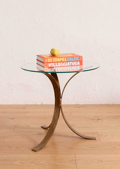 Glass side table
