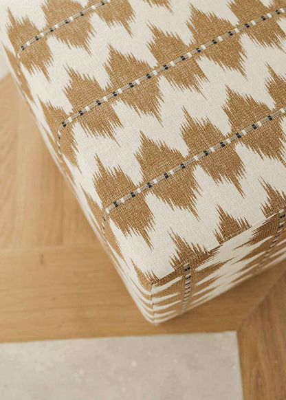 Ochre patterned ottoman