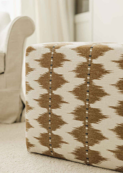 Ochre patterned ottoman