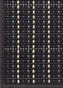 Alfombra fabricada en PET a partir de botellas de plástico recicladas de color azul oscuro en telar wilton de tejido plano.
