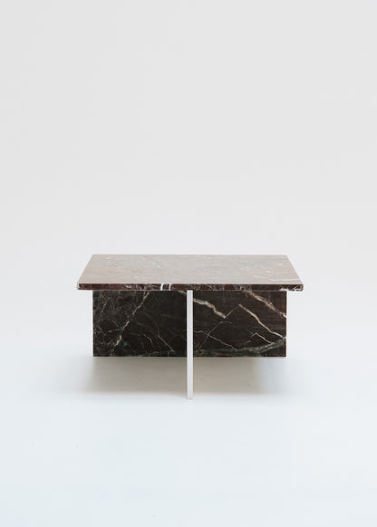 Mesa de centro de Rosso lepanto y caliza